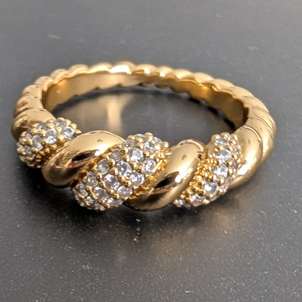 Ana Luisa Rope Pave Ring Size 9